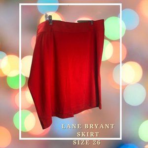 Lane Bryant Red Skirt Size 26 plus